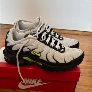 Nike Air Max Plus in Black, White, and Neon